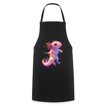 Axolotl magique lumineux avec électricité - Tablier de cuisine - noir - Devant - AI Model Male 185 dark (185cm)