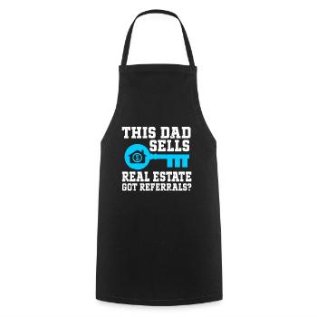 Real Estate Agent Realtor - Cooking Apron - black - Front - AI Model Male 185 dark (185cm)