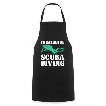 Scuba Diving Diver - Kochschürze - Schwarz - Vorne - AI Model Male 185 dark (185cm)