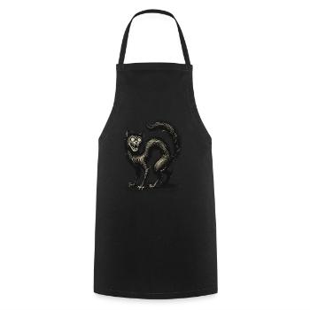 Magische Hexenkatze Entsetzliche Horror Katze - Kochschürze - Schwarz - Vorne - AI Model Male 185 dark (185cm)
