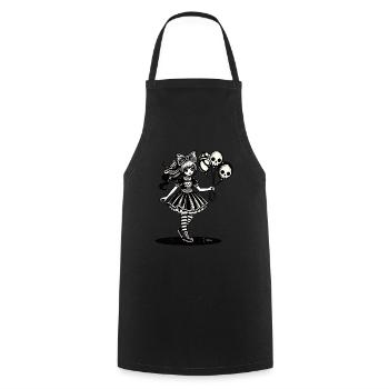 Kawaii Goth Girl Düsteres Gothic Design - Kochschürze - Schwarz - Vorne - AI Model Male 185 dark (185cm)