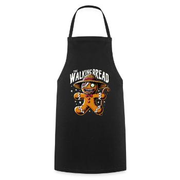 Halloween The Walking Bread Gingerbread Zombie Cool - Cooking Apron - black - Front - AI Model Male 185 dark (185cm)