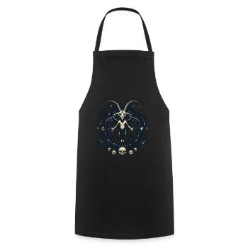 Creepy Devil Cat Dark Cats Summoning - Cooking Apron - black - Front - AI Model Male 185 dark (185cm)