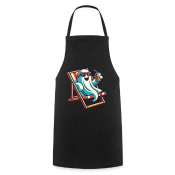 Été, Halloween, Style de vie effrayant - Tablier de cuisine - noir - Devant - AI Model Male 185 dark (185cm)