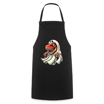 Mignon Dinosaure Fantôme Drôle T-Rex - Tablier de cuisine - noir - Devant - AI Model Male 185 dark (185cm)
