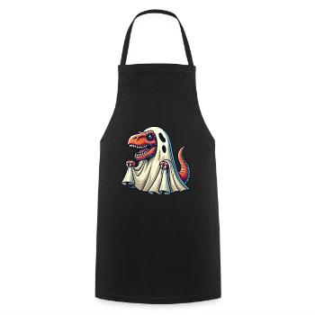 Mignon Dinosaure Fantôme Drôle T-Rex - Tablier de cuisine - noir - Devant - AI Model Male 185 dark (185cm)