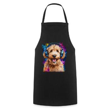 Goldendoodle Casque Chien Animal Design Imprimer - Tablier de cuisine - noir - Devant - AI Model Male 185 dark (185cm)