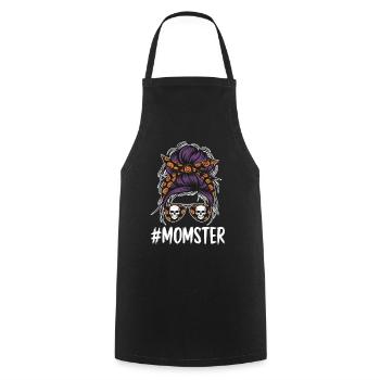Halloween Momster Monster Mom - Cooking Apron - black - Front - AI Model Male 185 dark (185cm)