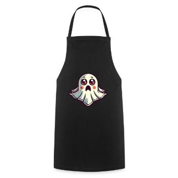 Erschrockenes Gespenst Lustiges Geister Design - Kochschürze - Schwarz - Vorne - AI Model Male 185 dark (185cm)