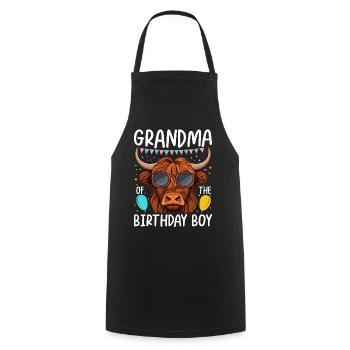 Grandma Of The Birthday Boy - Kochschürze - Schwarz - Vorne - AI Model Male 185 dark (185cm)