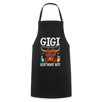 Gigi Du Garçon D’anniversaire - Tablier de cuisine - noir - Devant - AI Model Male 185 dark (185cm)