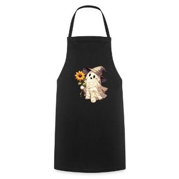 Paper spirit with sunflowers - Cooking Apron - black - Front - AI Model Male 185 dark (185cm)