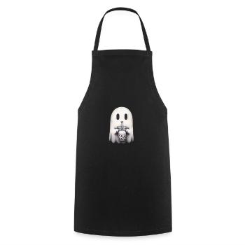 Ghost Bubble Te - Kochschürze - Schwarz - Vorne - AI Model Male 185 dark (185cm)