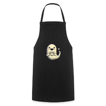My Halloween Boo Cute Love Ghost - Cooking Apron - black - Front - AI Model Male 185 dark (185cm)