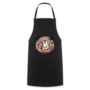 Summer Halloween Spooky Lifestyle Ghosts - Cooking Apron - black - Front - AI Model Male 185 dark (185cm)