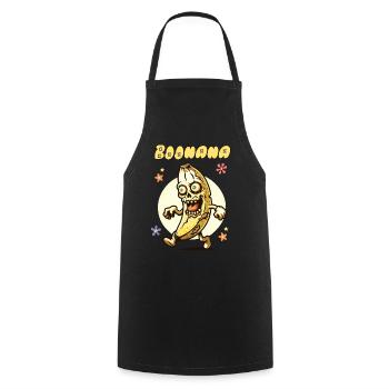 Lustiges Bananen Zombie Boonana Halloween Kostüm - Kochschürze - Schwarz - Vorne - AI Model Male 185 dark (185cm)