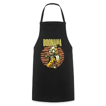 Funny Banana Zombie Boonana Halloween Decoration - Cooking Apron - black - Front - AI Model Male 185 dark (185cm)