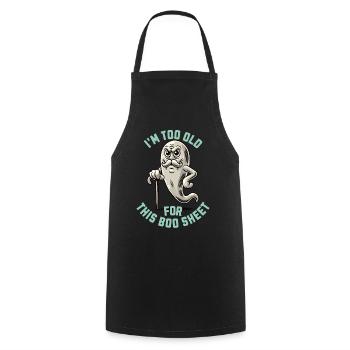 Boo Sheet Ghost Funny Saying Design - Cooking Apron - black - Front - AI Model Male 185 dark (185cm)