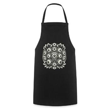 Dark Monster Eyes Scary Halloween - Cooking Apron - black - Front - AI Model Male 185 dark (185cm)