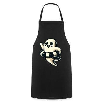 Summer Halloween Funny Retro Vintage Style - Cooking Apron - black - Front - AI Model Male 185 dark (185cm)
