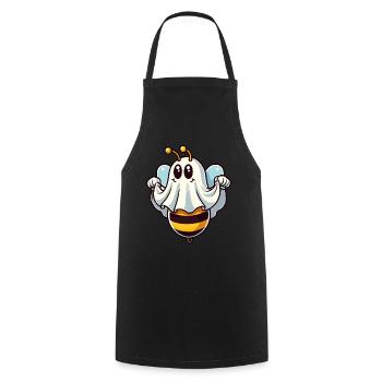 Funny Bee Ghost Cute Ghost Bee - Cooking Apron - black - Front - AI Model Male 185 dark (185cm)