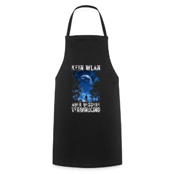 Kein WLAN Bessere Verbindung Outdoor Natur Wandern - Kochschürze - Schwarz - Vorne - AI Model Male 185 dark (185cm)