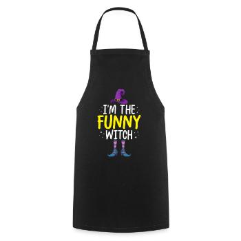 I'm the Funny Witch - Cooking Apron - black - Front - AI Model Male 185 dark (185cm)