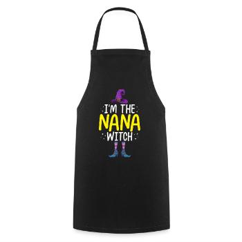 Je suis la sorcière Nana - Tablier de cuisine - noir - Devant - AI Model Male 185 dark (185cm)