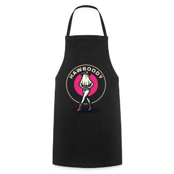 Cowboy Girl Ghost Funny Pun Saying - Cooking Apron - black - Front - AI Model Male 185 dark (185cm)