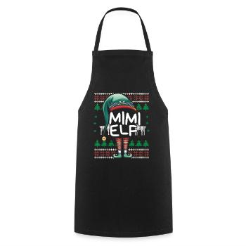 Mimi Elf Lustiges Weihnachtsfamilien-Outfit - Kochschürze - Schwarz - Vorne - AI Model Male 185 dark (185cm)
