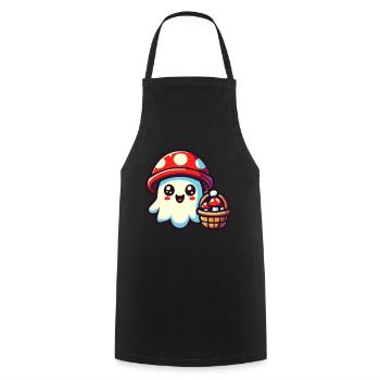 Mushroom Picker Ghost Ghost Mushroom Lover - Cooking Apron - black - Front - AI Model Male 185 dark (185cm)