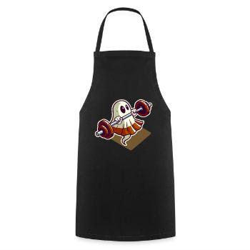 Bodybuilding Ghost Funny Gym Ghost - Cooking Apron - black - Front - AI Model Male 185 dark (185cm)
