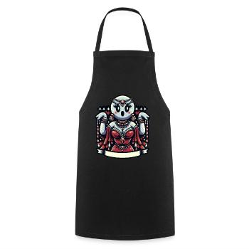 Drôle Glamour Goule Flashy Halloween - Tablier de cuisine - noir - Devant - AI Model Male 185 dark (185cm)