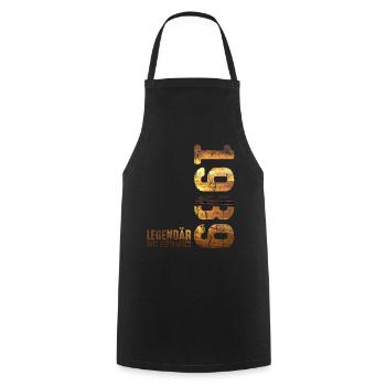 Légendaire depuis septembre 1989 Anniversaire - Tablier de cuisine - noir - Devant - AI Model Male 185 dark (185cm)