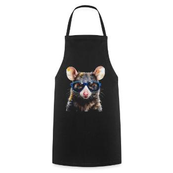 Lunettes de soleil Opossum Imprimé de design animalier coloré - Tablier de cuisine - noir - Devant - AI Model Male 185 dark (185cm)