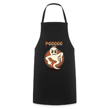 Booing Ghost Funny Ghost Design Word Game - Cooking Apron - black - Front - AI Model Male 185 dark (185cm)