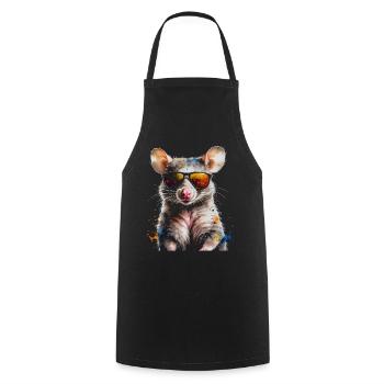 Lunettes de soleil Opossum Imprimé de design animalier coloré - Tablier de cuisine - noir - Devant - AI Model Male 185 dark (185cm)