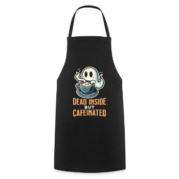 Lustiges Kaffee Gespenst Halloween Spruch Design - Kochschürze - Schwarz - Vorne - AI Model Male 185 dark (185cm)