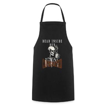 Funny coffee saying for Halloween - Cooking Apron - black - Front - AI Model Male 185 dark (185cm)