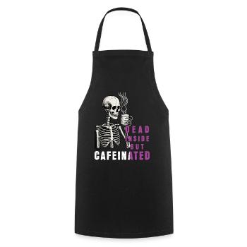 Lustiger Kaffee Spruch - Kochschürze - Schwarz - Vorne - AI Model Male 185 dark (185cm)