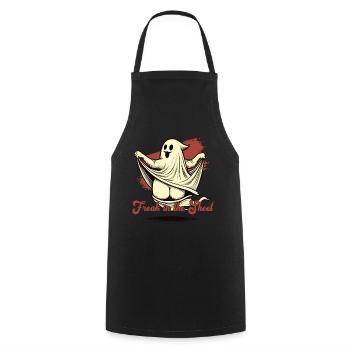 Freak in the Sheet Humorous Sarcastic Halloween - Cooking Apron - black - Front - AI Model Male 185 dark (185cm)