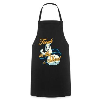 Freak In The Sheet Funny Ghost Design - Cooking Apron - black - Front - AI Model Male 185 dark (185cm)