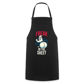 Freak Under Sheet Lustiges Gespenster Design - Kochschürze - Schwarz - Vorne - AI Model Male 185 dark (185cm)