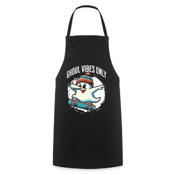 Ghoul Vibes Only Funny Halloween Saying Design - Cooking Apron - black - Front - AI Model Male 185 dark (185cm)