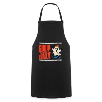 Scary Halloween Ghost Funny Saying - Cooking Apron - black - Front - AI Model Male 185 dark (185cm)