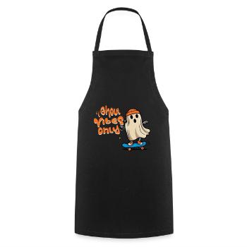 Ghoul Vibes Only Funny Cool Saying Design - Cooking Apron - black - Front - AI Model Male 185 dark (185cm)