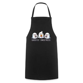 Ghostly Sweetness - Cooking Apron - black - Front - AI Model Male 185 dark (185cm)