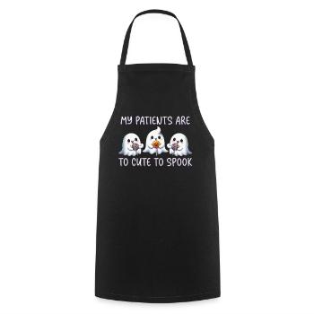 Mes patients sont trop mignons pour effrayer - Tablier de cuisine - noir - Devant - AI Model Male 185 dark (185cm)