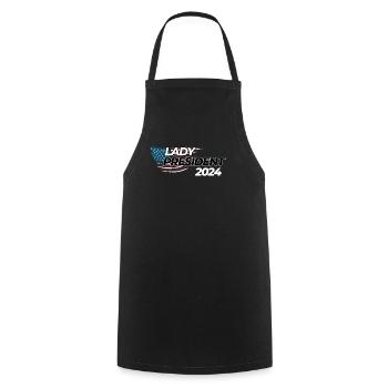 Lady President 2024: Kamala Harris for Change - Cooking Apron - black - Front - AI Model Male 185 dark (185cm)