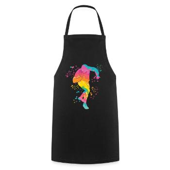 Lanceur de poids Colorsplash Lancer de poids - Tablier de cuisine - noir - Devant - AI Model Male 185 dark (185cm)